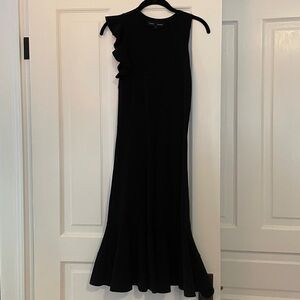 Stunning Proenza Schouler Black Ruffle Sleeve Dress, size XS